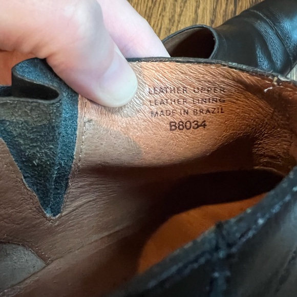 Madewell Black The Cutoff Leather Ankle Booties Size 6.5 - Picture 11 of 11